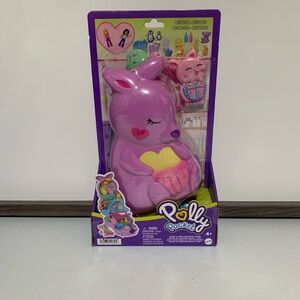 Polly Pocket™ Mama & Joey Kangaroo Purse Playset with 2 Dolls & Accessories-New